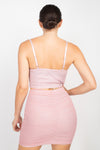 Ms. Mesh Mini Skirt Set
