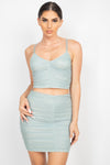 Ms. Mesh Mini Skirt Set