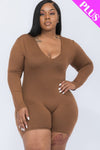 V-neck Bodycon Romper