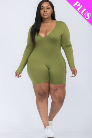 V-neck Bodycon Romper