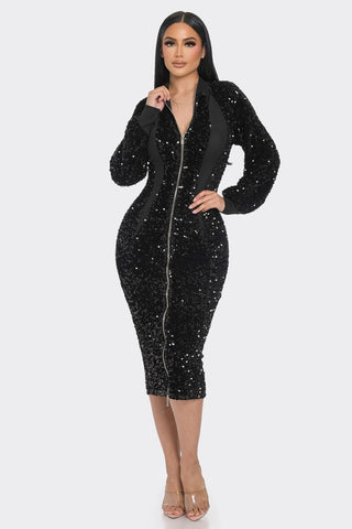 Stunning Sequin Midi Dress