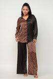 Cheetah Block Pants Set