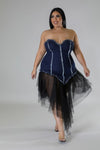 Denim & Tulle Tube Dress